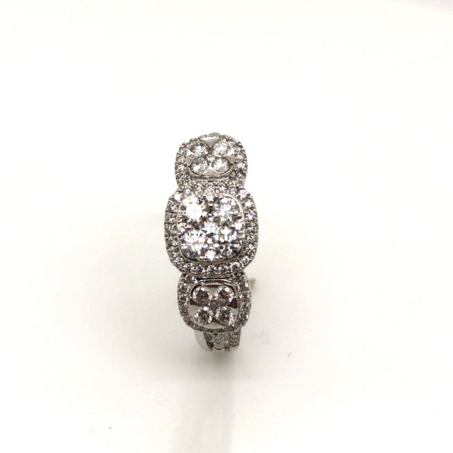 Jewelry Smyth Jewelers | 18K White Gold Diamond Cluster Ring