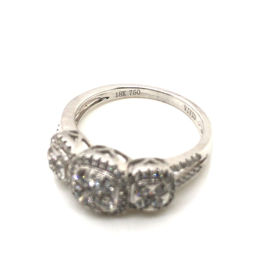 Jewelry Smyth Jewelers | 18K White Gold Diamond Cluster Ring