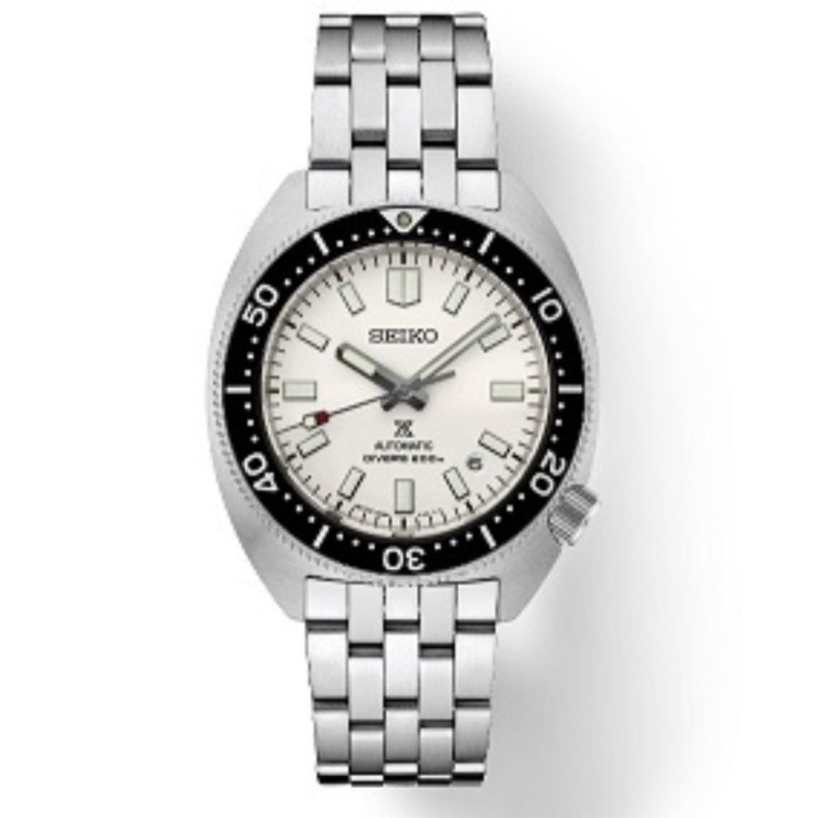 Timepieces Seiko | Seiko Prospex 41Mm Automatic Diver'S Watch - White/Steel Spb313