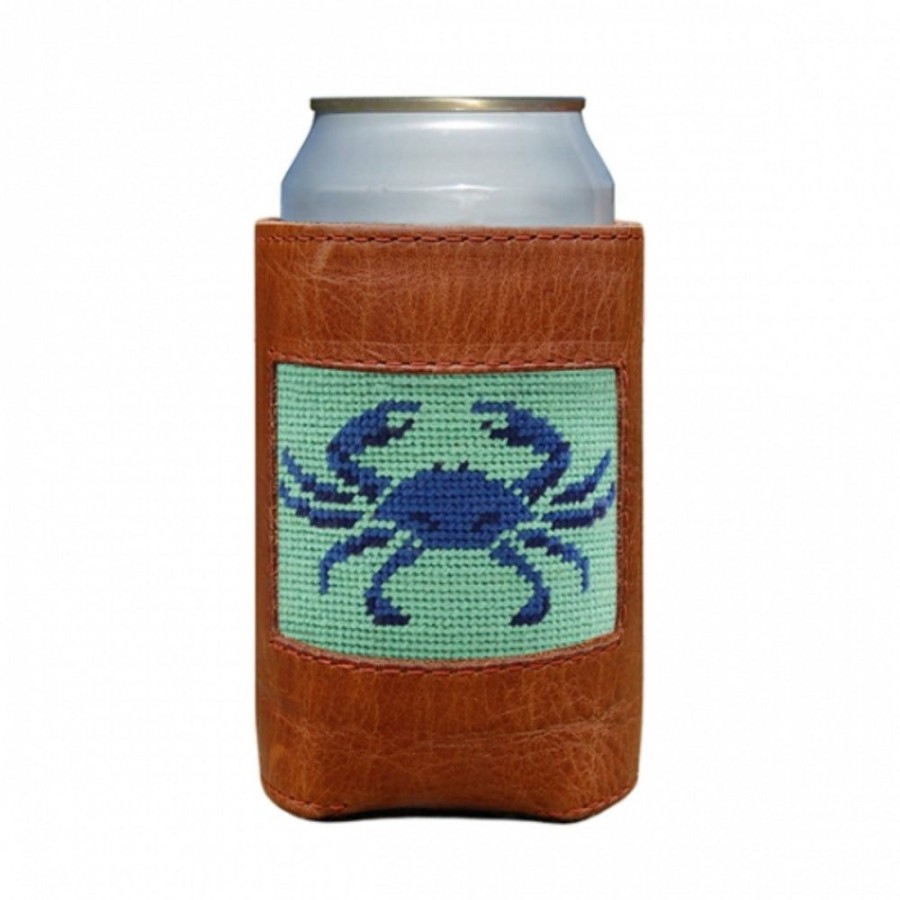 Gifts Smathers u0026 Branson | Smathers & Branson Blue Crab Needlepoint Can Cooler