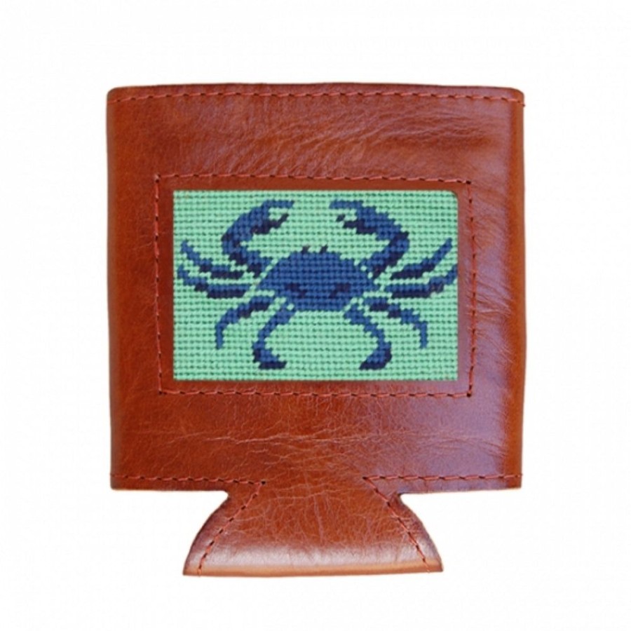 Gifts Smathers u0026 Branson | Smathers & Branson Blue Crab Needlepoint Can Cooler