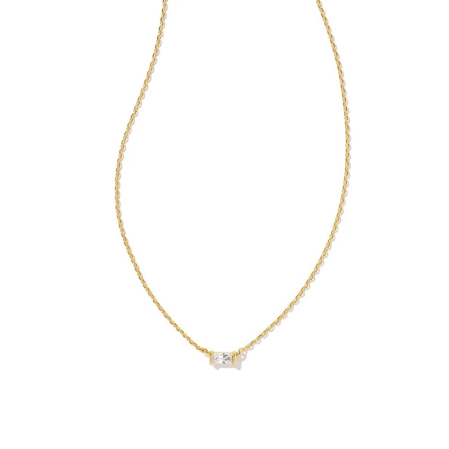 Jewelry Kendra Scott | Kendra Scott Juliette Pendant Necklace In White Crystal