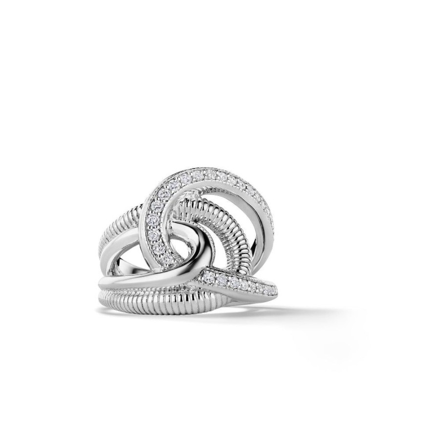 Jewelry Judith Ripka | Judith Ripka Eternity Intertwined Ring With Diamonds