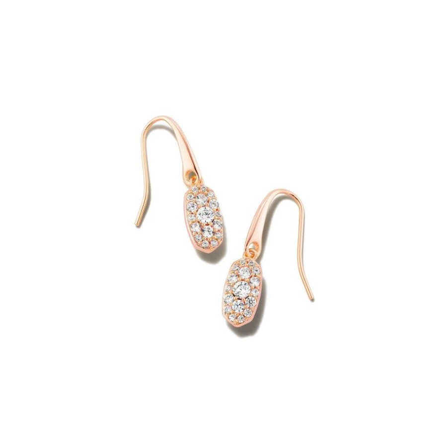 Jewelry Kendra Scott | Kendra Scott Grayson Drop Earrings In White Crystal