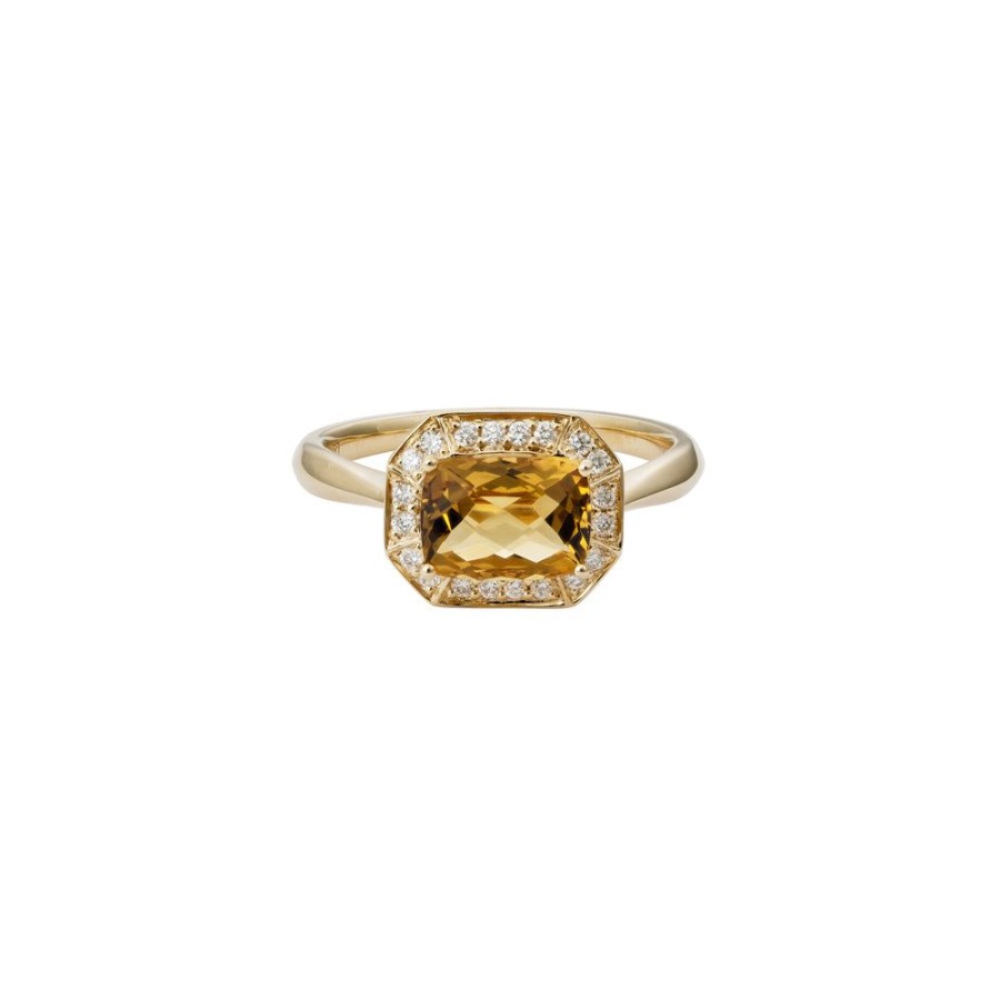 Jewelry Smyth Jewelers | Semi-Precious Gemstone And Diamond Halo Ring