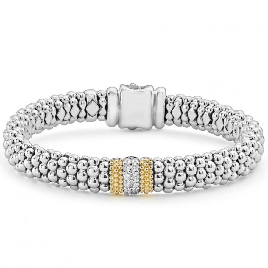 Jewelry Lagos | Lagos Lux Single Station Diamond Caviar Bracelet