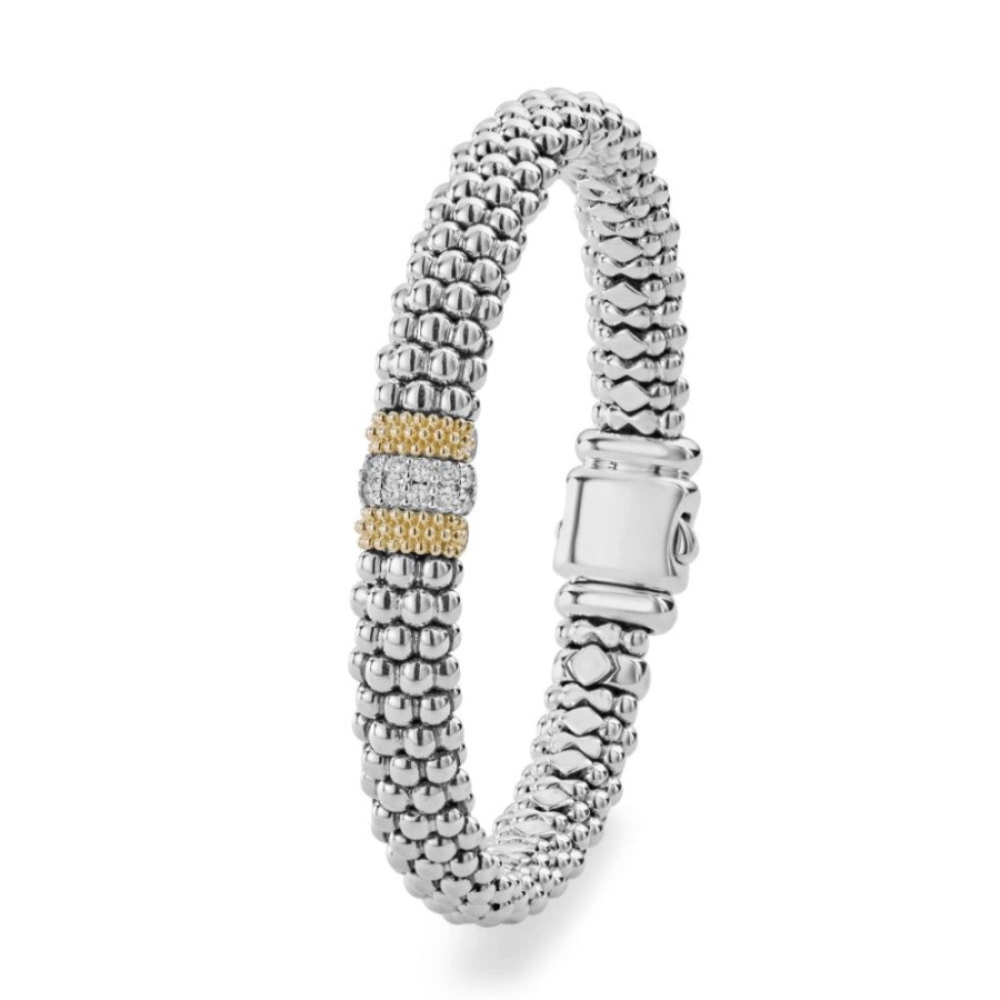 Jewelry Lagos | Lagos Lux Single Station Diamond Caviar Bracelet