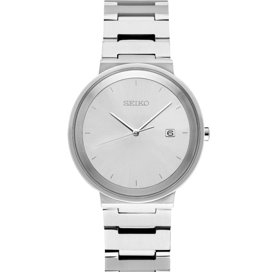 Timepieces Seiko | Seiko Essentials Contemporary Silver Sunray Dial Sur483