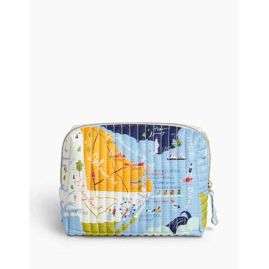 Gifts Spartina | Spartina Bay Dreams Quilted Cosmetic Bag