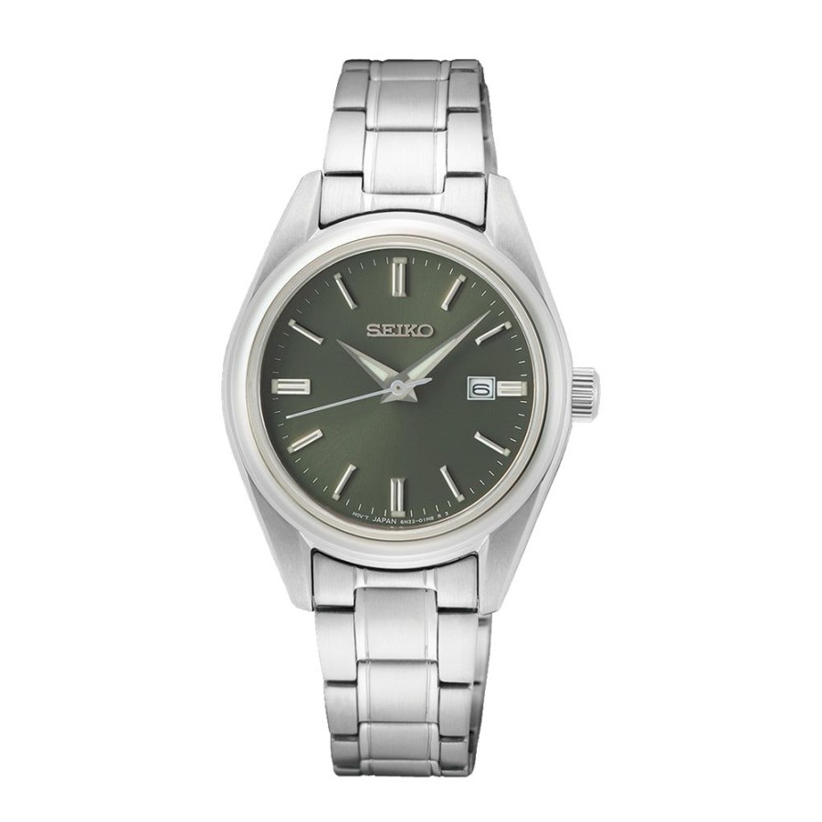 Timepieces Seiko | Seiko Essentials Ladies 29Mm Quartz Stainless Steel Watch