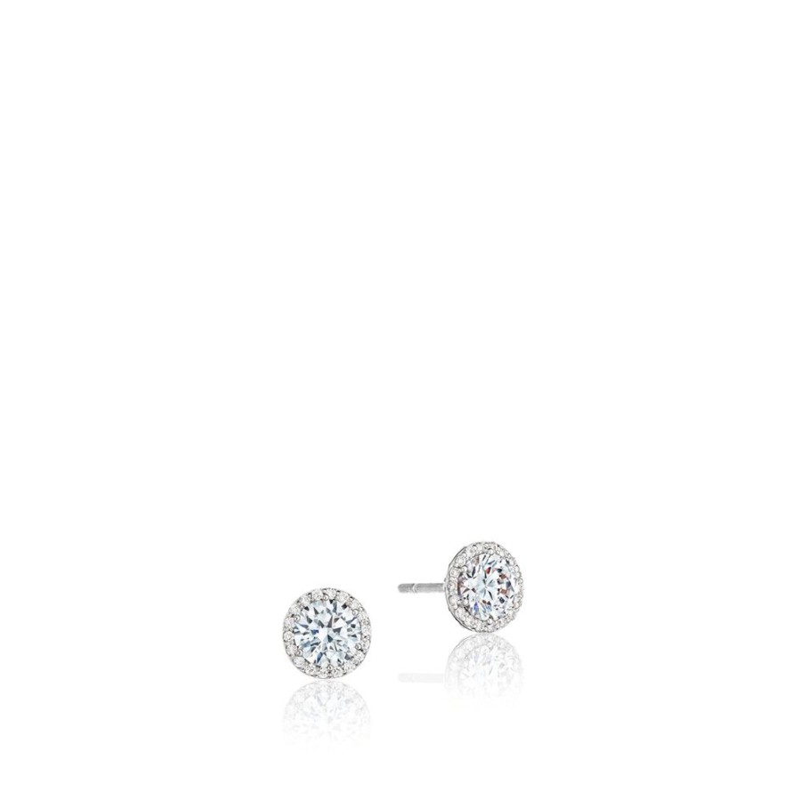 Jewelry Tacori | Tacori Bloom Stud Earrings In 14Kt White Gold