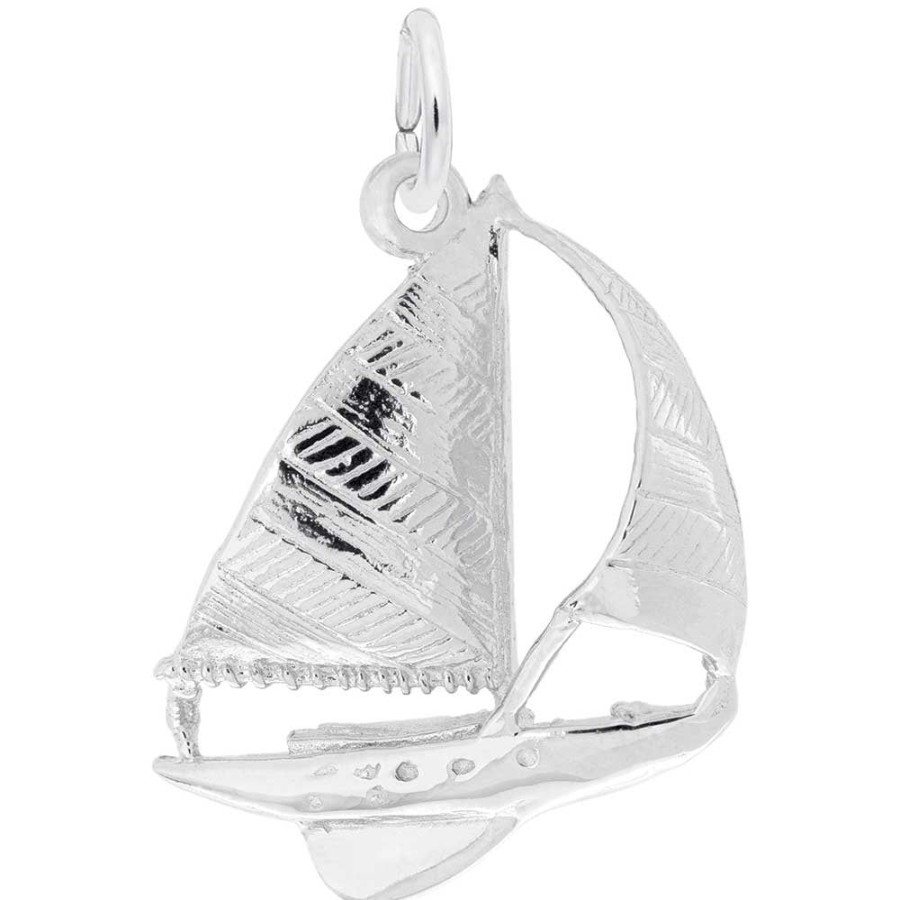 Jewelry Rembrandt | Sterling Silver Large Sailboat Charm