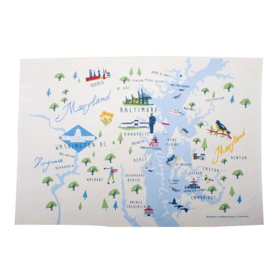 Gifts Galleyware | Galleyware Chesapeake Bay - Kitchen Towel