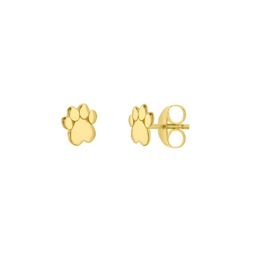 Jewelry Smyth Jewelers | 14K Heart Dog Paw Print Stud Earrings