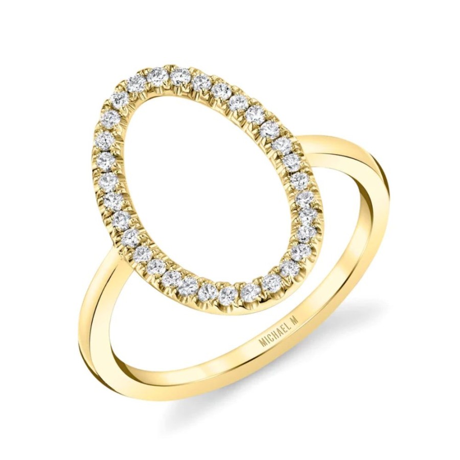 Jewelry Michael M | Michael M Open Oval Diamond Ring