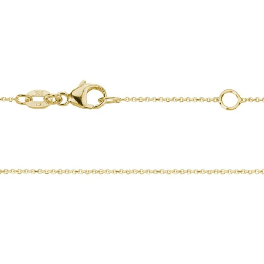 Jewelry Smyth Jewelers | 14K Diamond-Cut Cable Chain Adjustable 16-18"