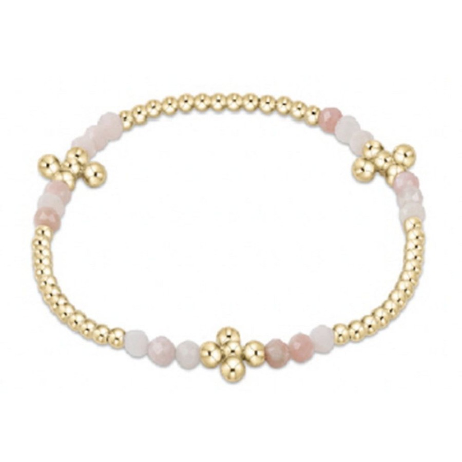 Jewelry enewton | Enewton Extends Signature Cross Gold Bliss Pattern 2.5Mm Bead Bracelet