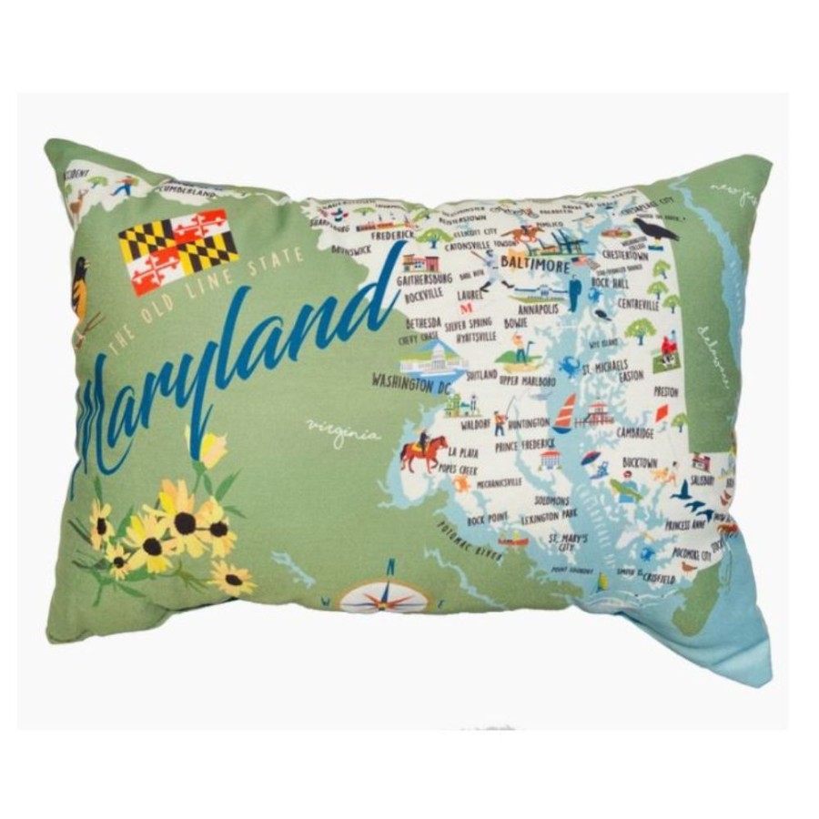 Gifts Galleyware | Galleyware Maryland Lumbar Pillow