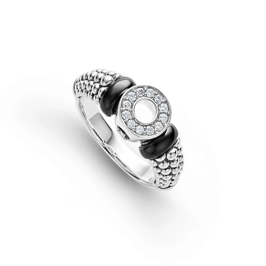 Jewelry Lagos | Lagos Ceramic And Diamond Circle Ring