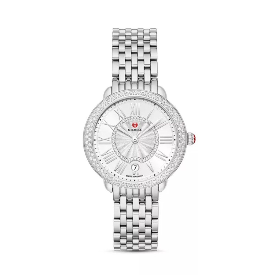 Timepieces Michele | Michele Special-Edition Serein Mid Stainless Diamond Watch