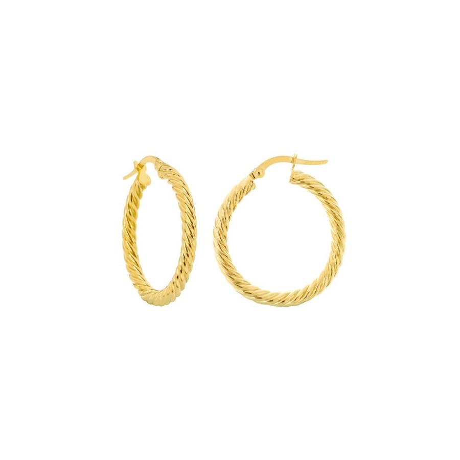 Jewelry Smyth Jewelers | 14K Yellow Gold Twisted Hoop Earrings