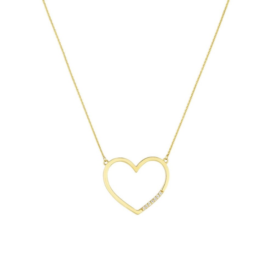 Jewelry Smyth Jewelers | 14K Gold Open Heart Pendant Necklace