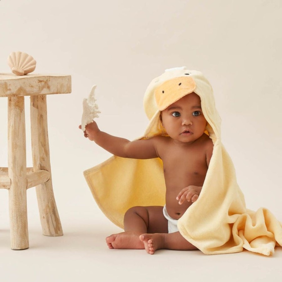 Gifts Elegant Baby | Elegant Baby Bath Wrap Yellow Ducky