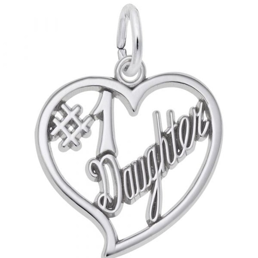 Jewelry Rembrandt | Sterling Silver Number One Daughter Charm