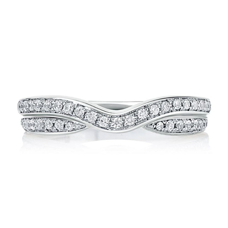 Jewelry A. JAFFE | A. Jaffe Double Row Curved Wedding Band