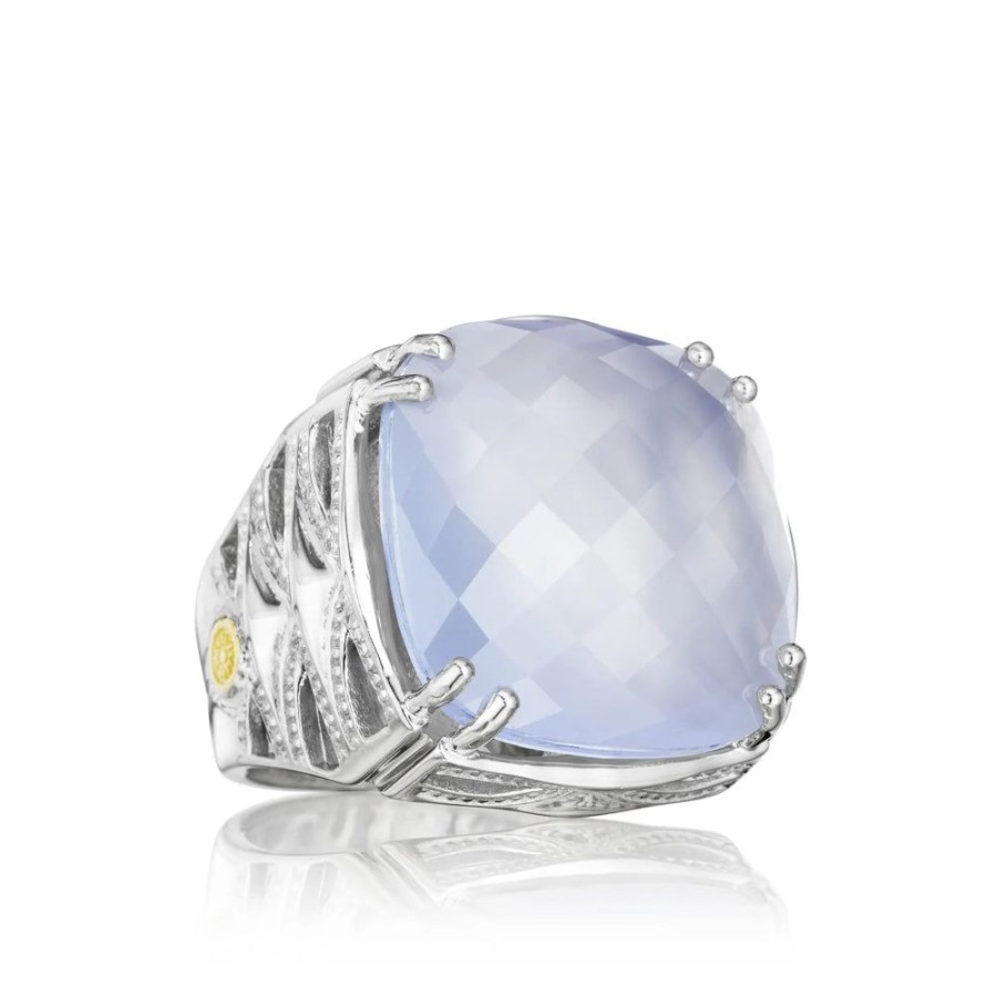 Jewelry Tacori | Tacori Bold Woven Crescent Calcedony Cocktail Ring