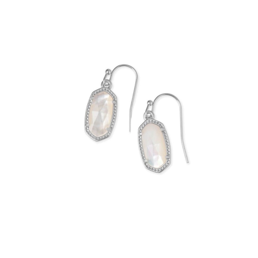 Jewelry Kendra Scott | Kendra Scott Lee Drop Earrings In Ivory Mother Of Pearl Rhodium