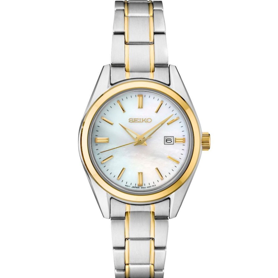 Timepieces Seiko | Seiko Essentials Collection Mother Of Pearl Dial Two-Tone Quartz Sur63