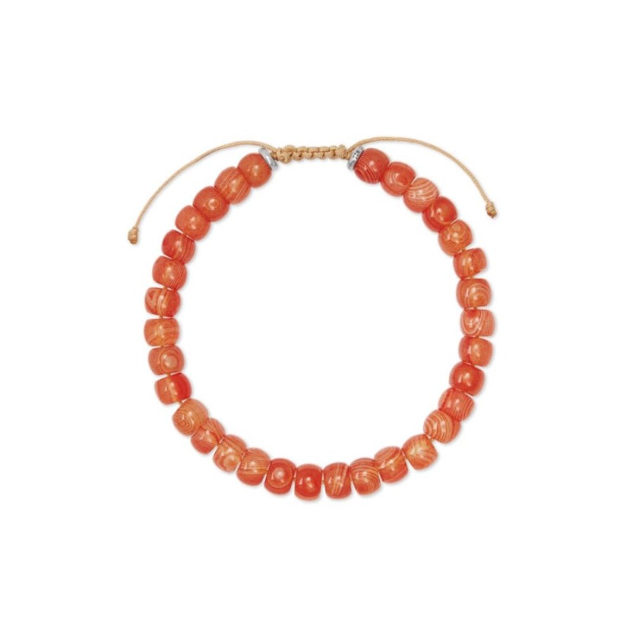 Gifts Kendra Scott | Scott Bros. Cade Oxidized Sterling Silver Corded Bracelet In Orange Ba