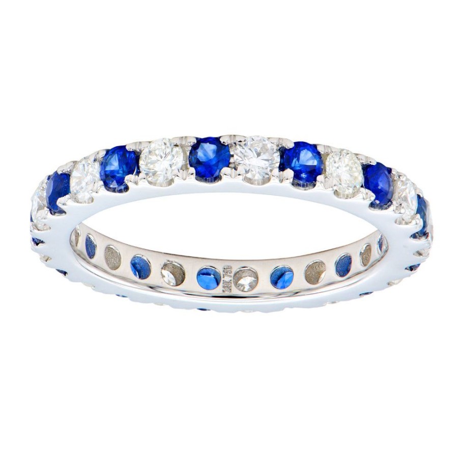 Jewelry Smyth Jewelers | 18K Sapphire & Diamond Eternity Band