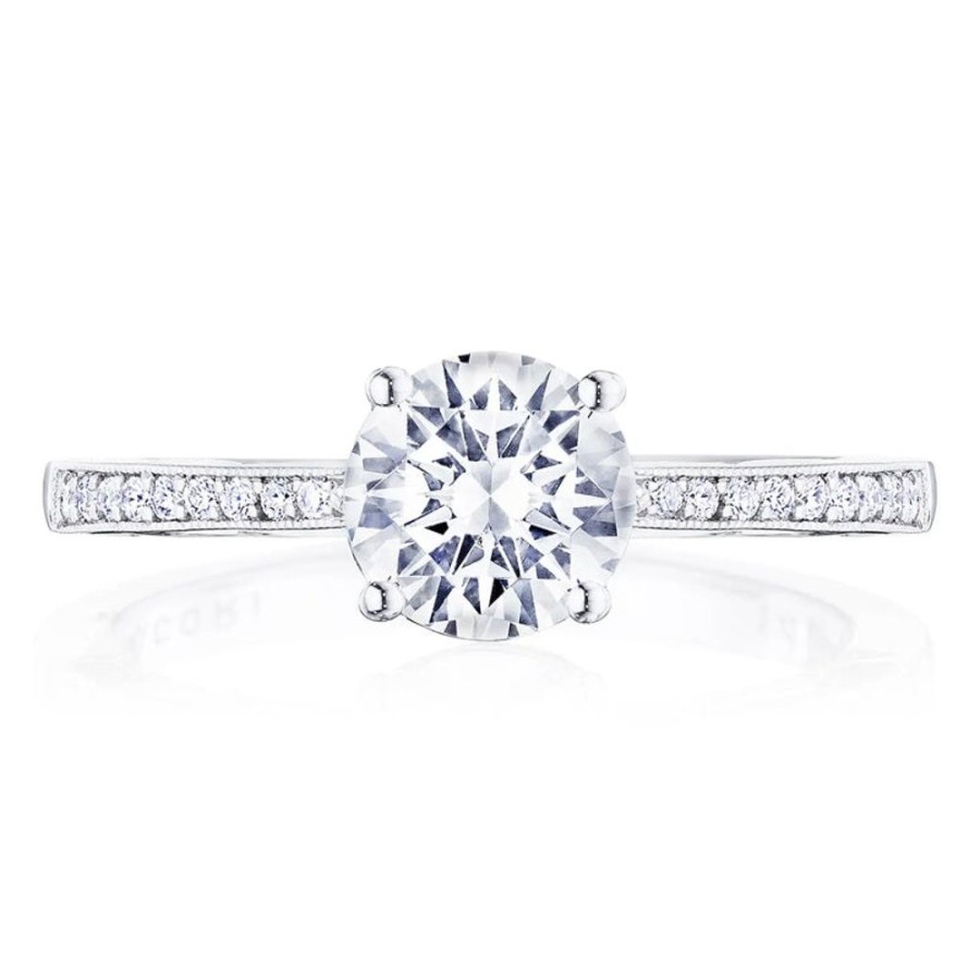 Jewelry Tacori | Tacori Coastal Crescent 14Kw Round Solitaire Engagement Ring