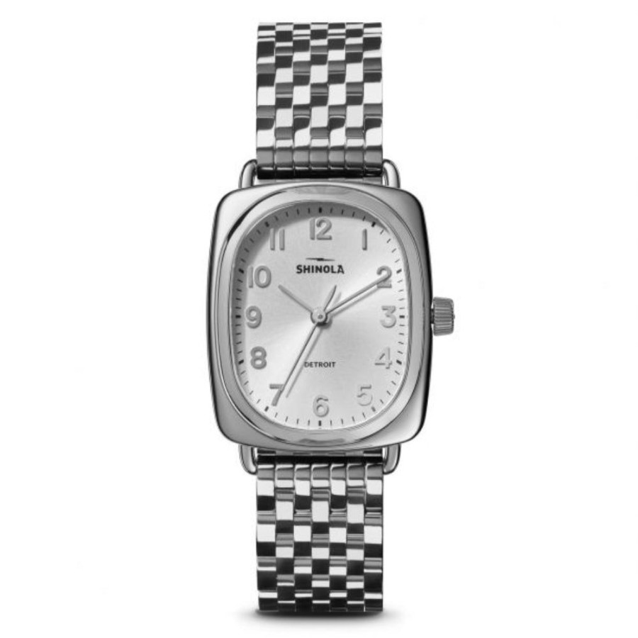 Timepieces Shinola | Shinola Bixby Watch 29X34Mm Silver/Steel