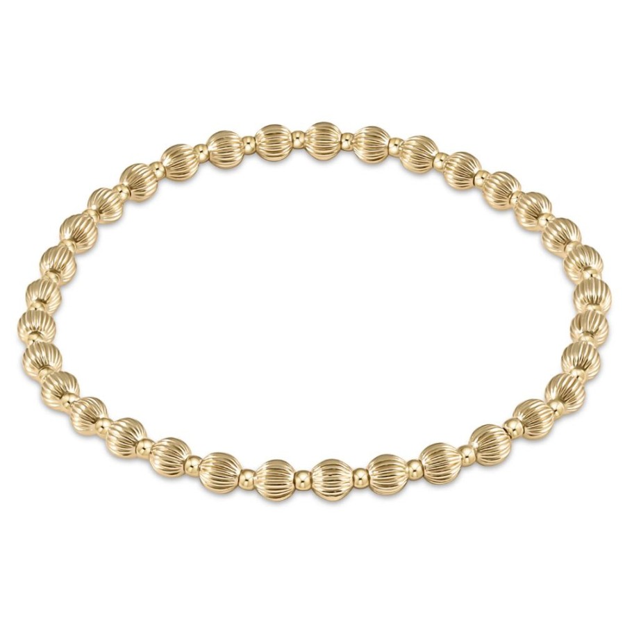 Jewelry enewton | Enewton Dignity Grateful Pattern Bead Bracelet - Gold