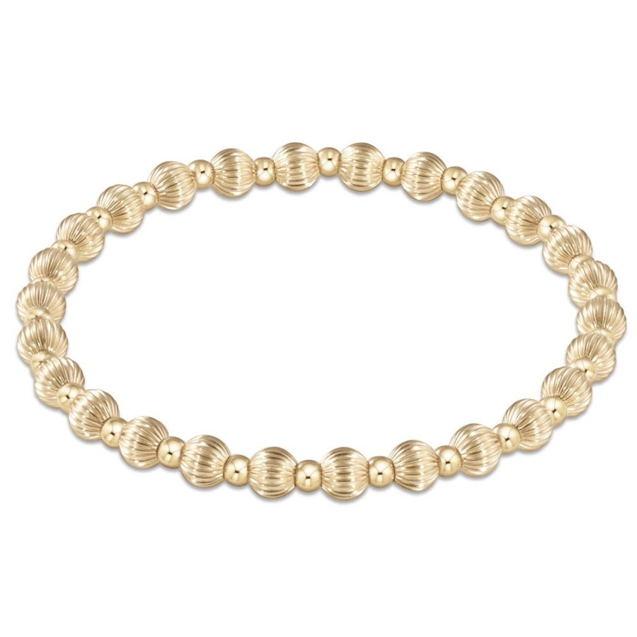 Jewelry enewton | Enewton Dignity Grateful Pattern Bead Bracelet - Gold