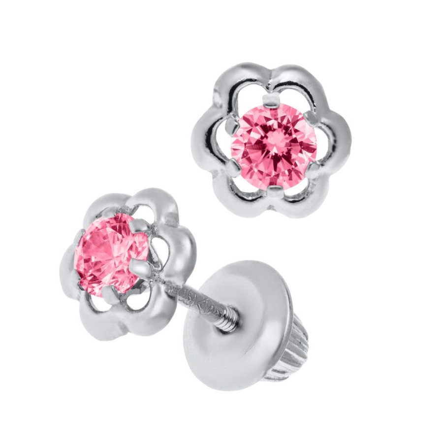 Jewelry Smyth Jewelers | Sterling Silver Children'S Flower Earrings