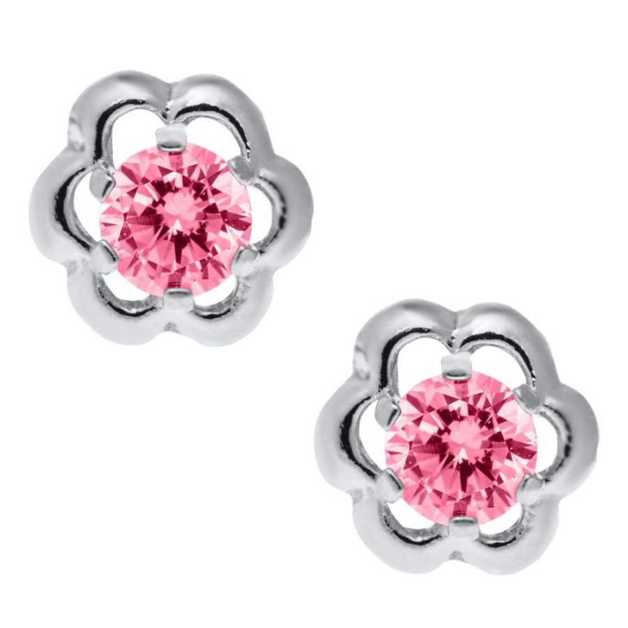 Jewelry Smyth Jewelers | Sterling Silver Children'S Flower Earrings