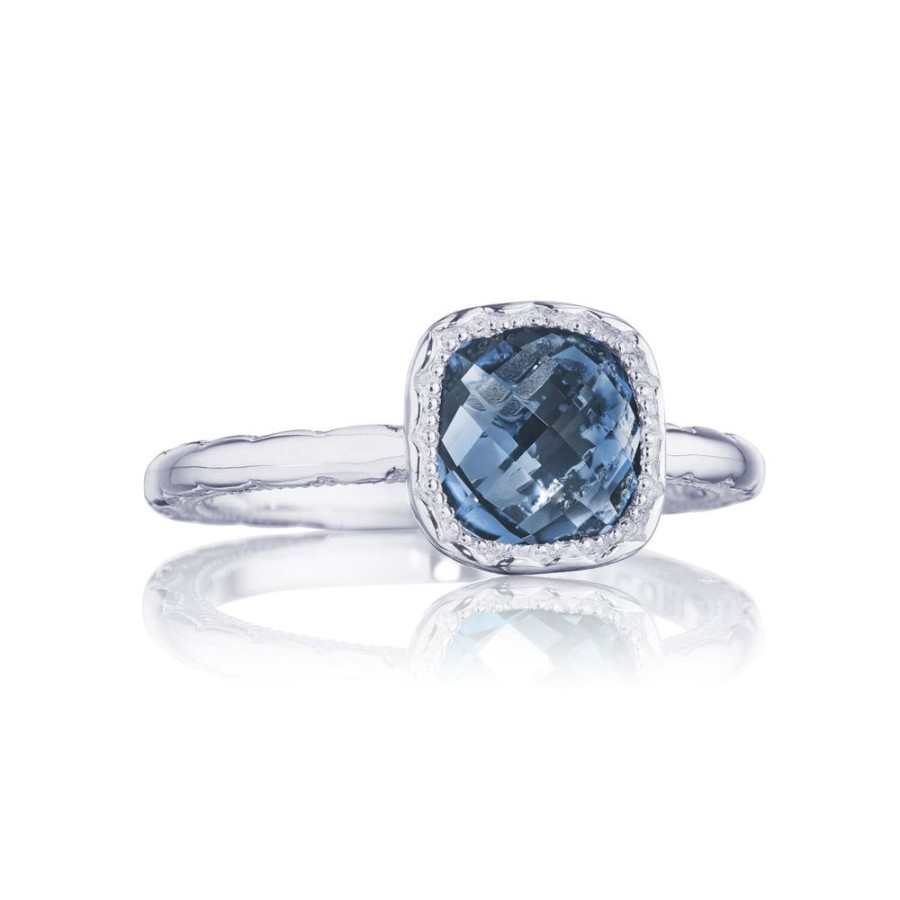 Jewelry Tacori | Tacori Petite Cushion Gem Ring With London Blue Topaz