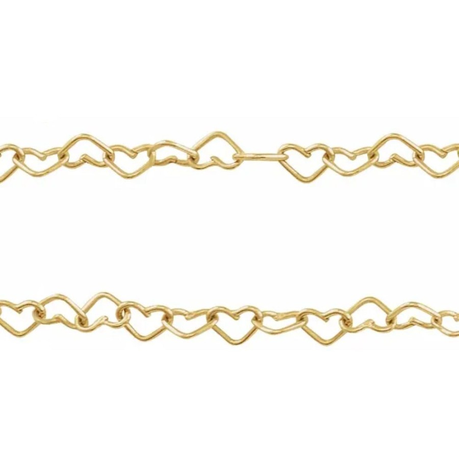 Jewelry Smyth Jewelers | Smyth Jewelers Linked 3.5Mm Heart Cable Chain Welded Bracelet