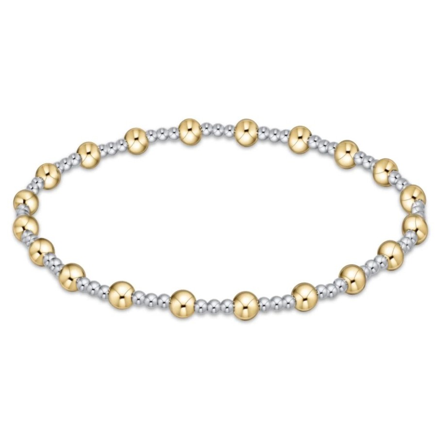 Jewelry enewton | Enewton Extends Classic Sincerity Pattern Bead Bracelet - Mixed Metal