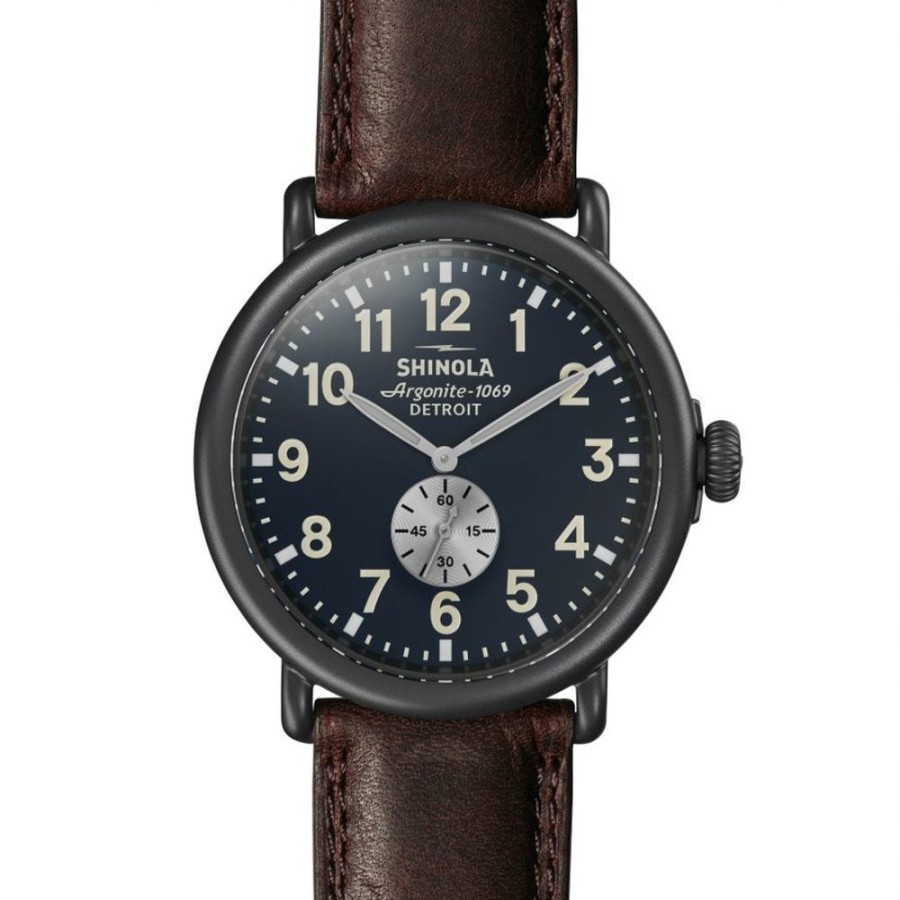 Timepieces Shinola | Shinola Gents 47Mm Runwell-Midnight Blue