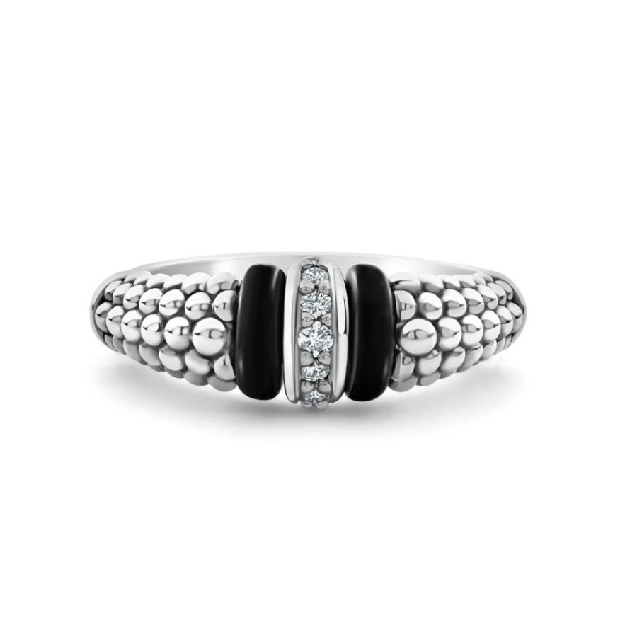 Jewelry Lagos | Lagos Black Caviar Ceramic Diamond Ring