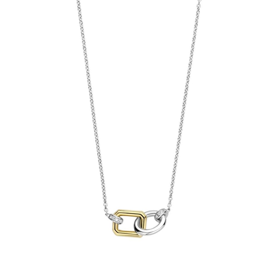 Jewelry TI SENTO - Milano | Ti Sento Two-Tone Gold-Plated Link Necklace