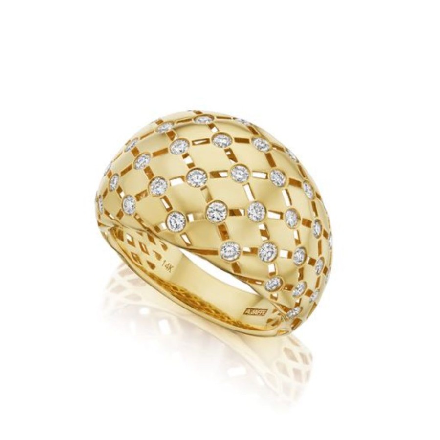 Jewelry A. JAFFE | A. Jaffe 14K Domed Ring With Diamonds