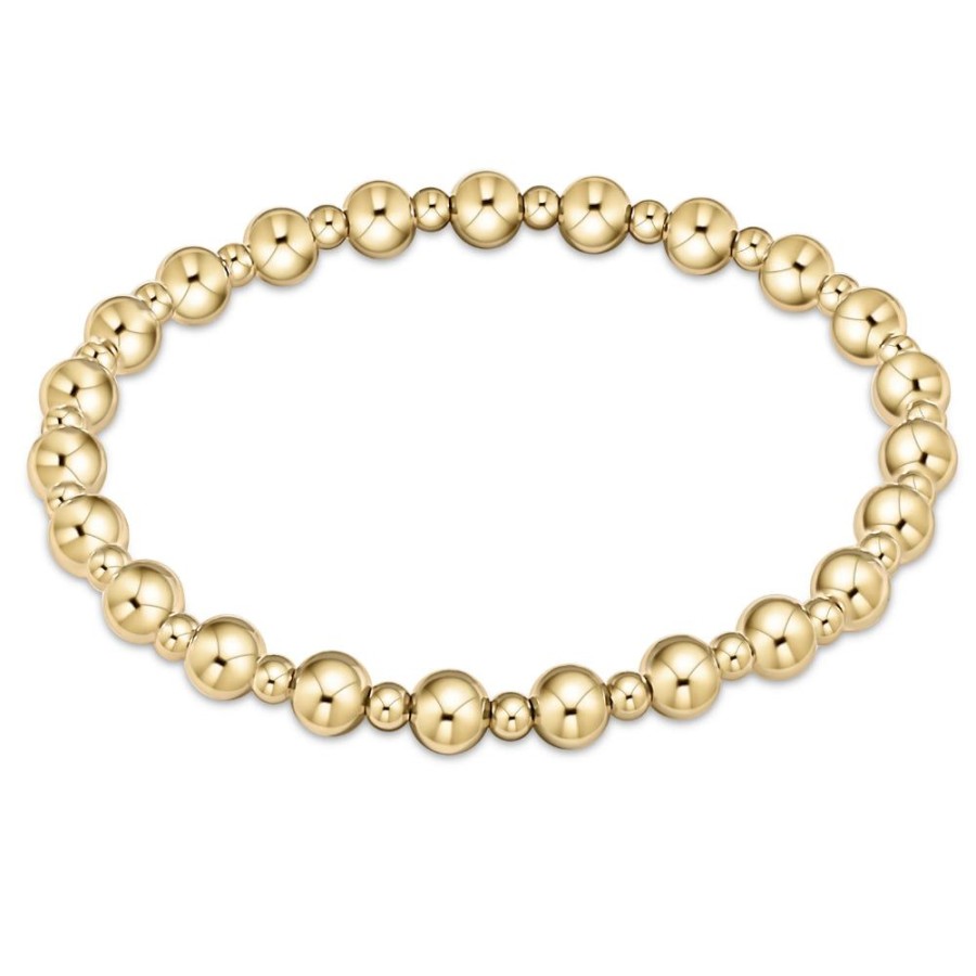 Jewelry enewton | Enewton Extends Classic Grateful Pattern Bead Bracelet - Gold