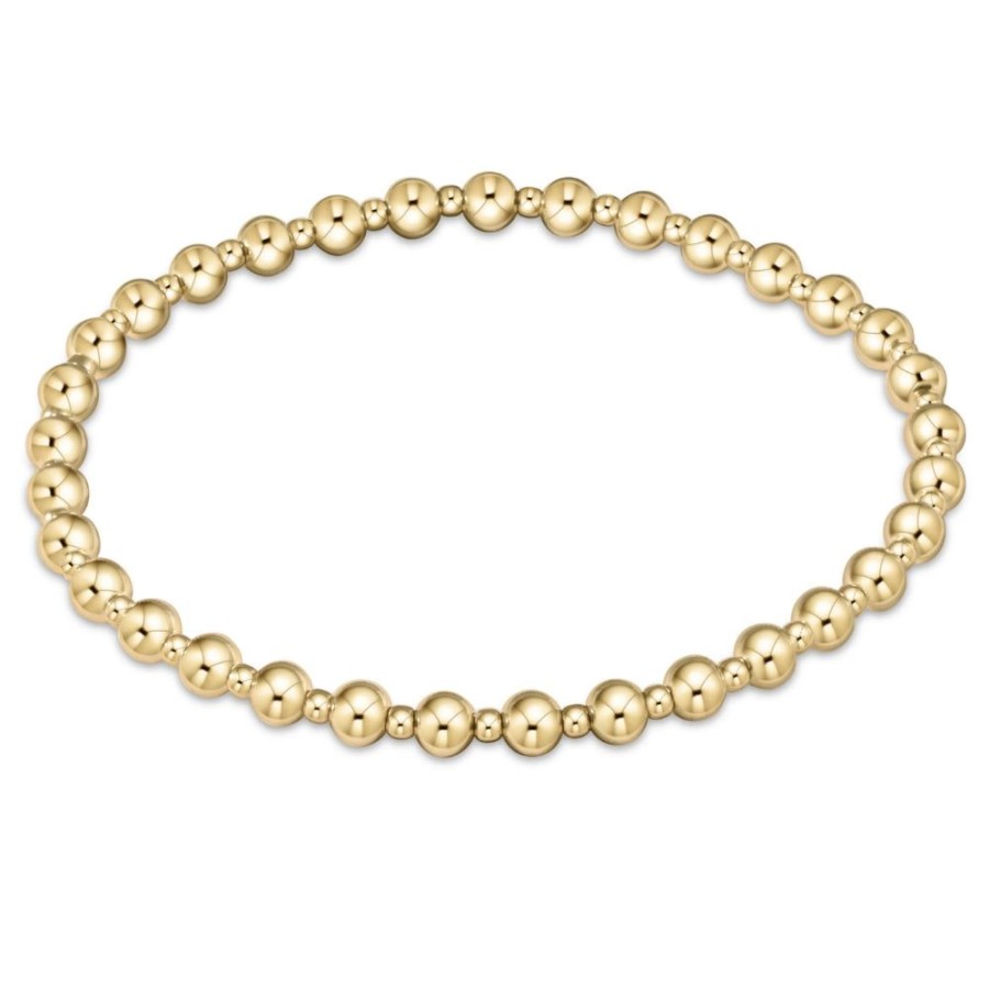 Jewelry enewton | Enewton Extends Classic Grateful Pattern Bead Bracelet - Gold