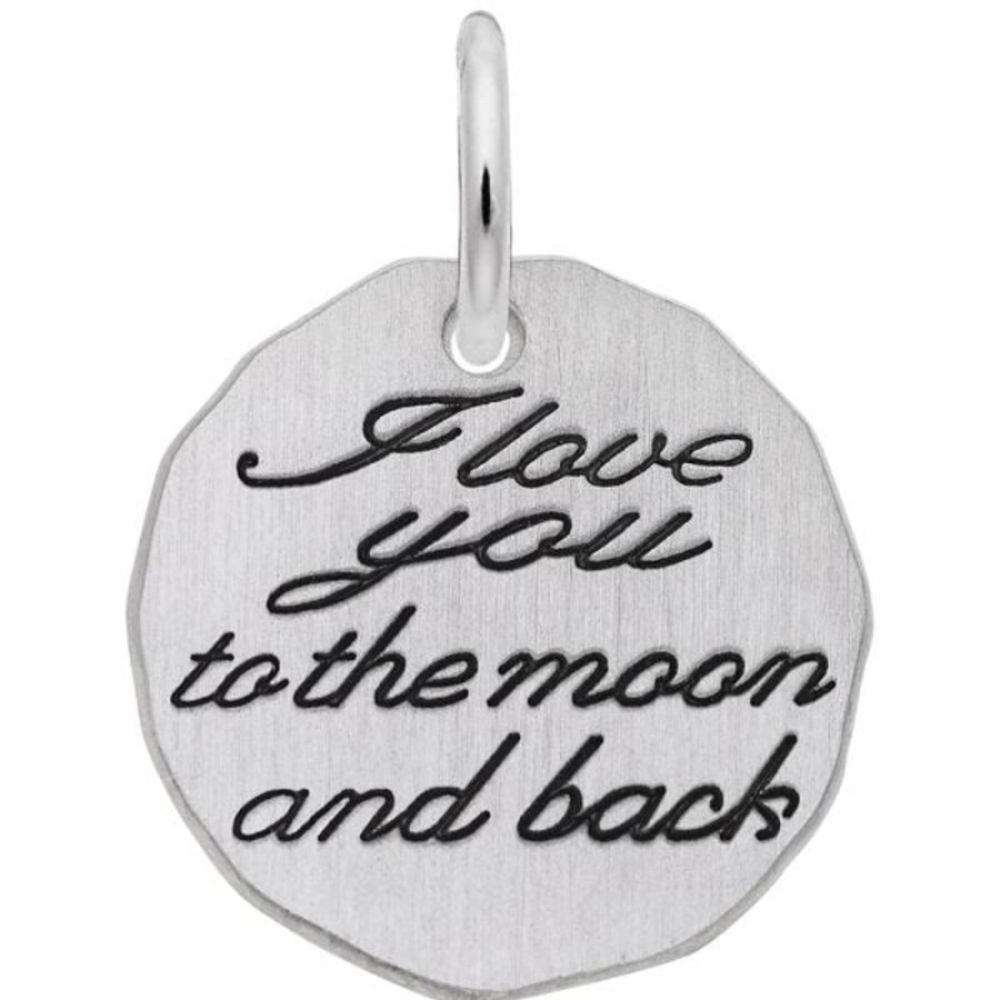 Jewelry Rembrandt | Sterling Silver I Love You To The Moon And Back Charm